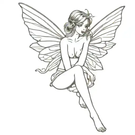 Cute And Sexy Fairy With Wings