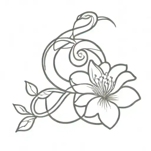 Snake Flower Intertwined