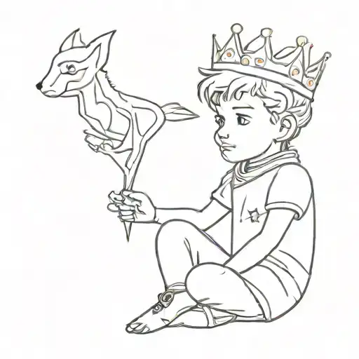A Little Prince Sitting