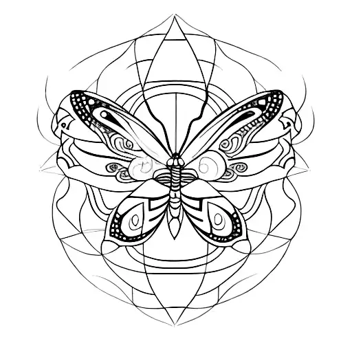 A Unique Tattoo Of A Butterfly Morphing Into The Gemini Symbol