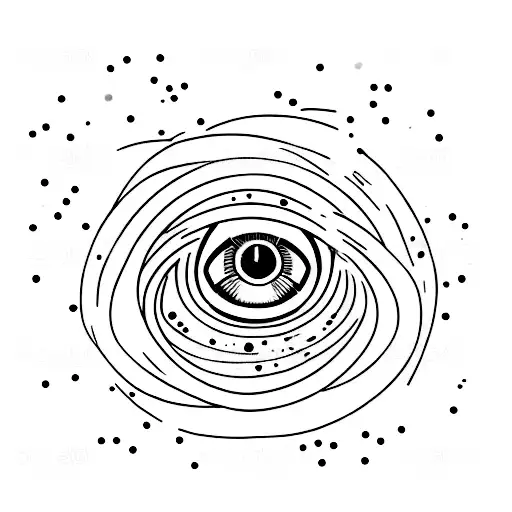 A Cosmic Eye Gazing At A Swirling Galaxy