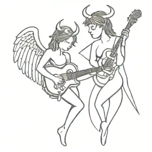 Guitars With A Devil And A Angel