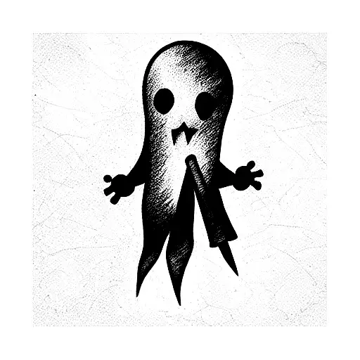 Small Ghost With Weapons For Friends Group