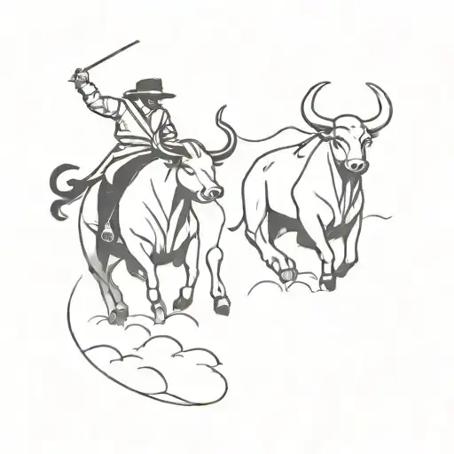 There's A Bull And A Matador Dueling In The Sky