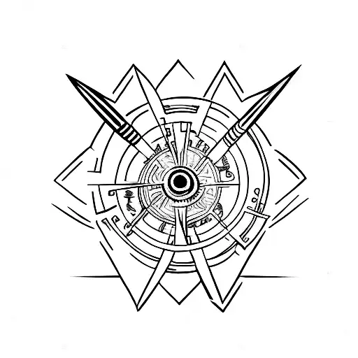 Trydent Spear In A Circle