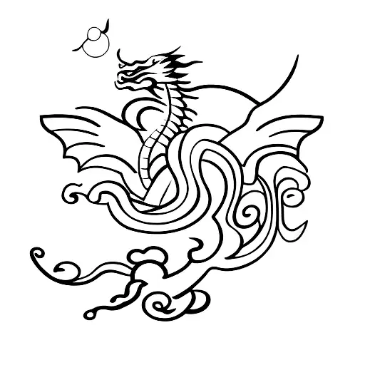 Dragon Flying Upwards