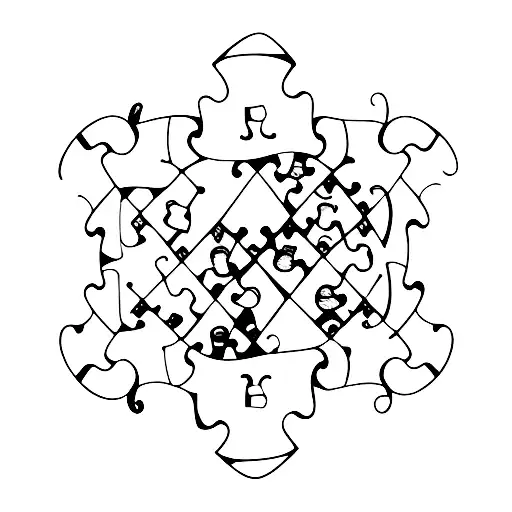 A Symbolic Representation Of Mental Illness With A Puzzle Piece Forming A Keyhole And A Moon Inside