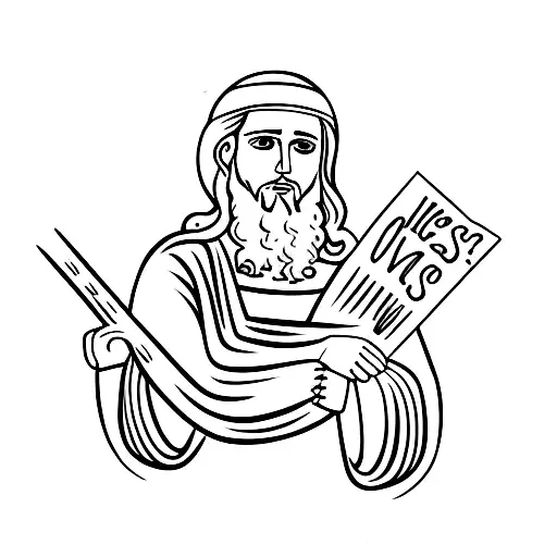 Jesus Holding A Sign