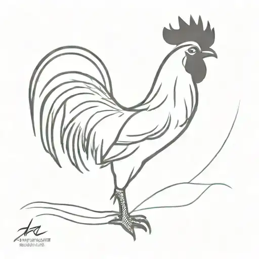 Rooster Standing Tall