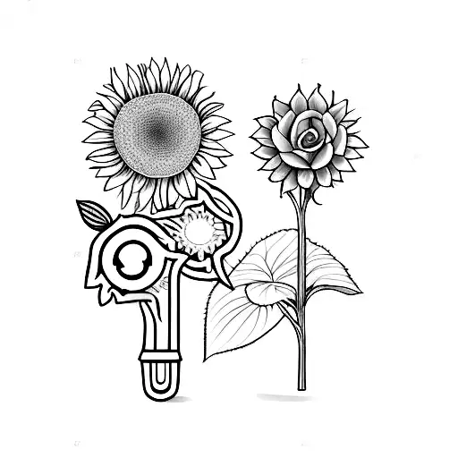 A Gavel And A Sunflower Intertwined