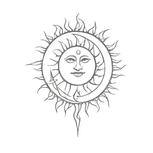 Sun And Moon M Joined Together