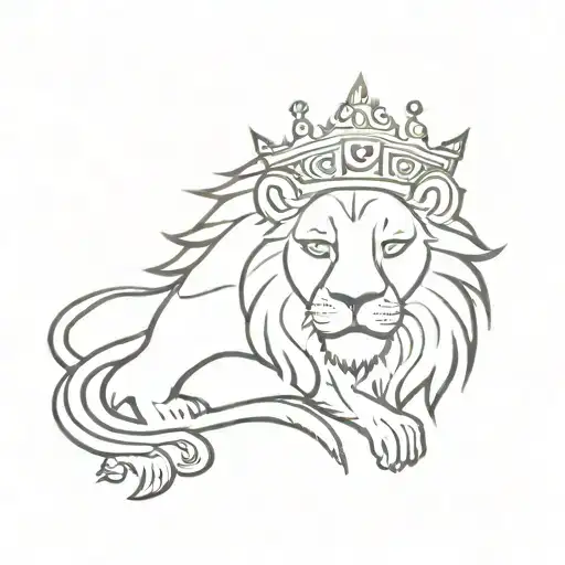 Iranian Sun Lion Wearing A Crown