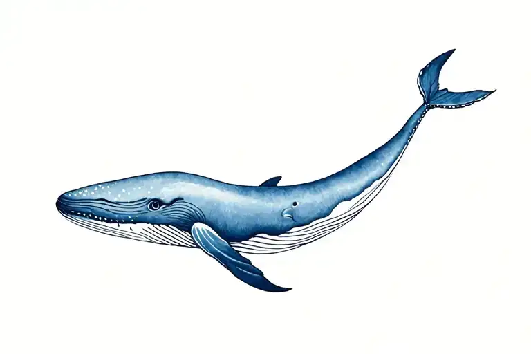 Abstract Blue Whale