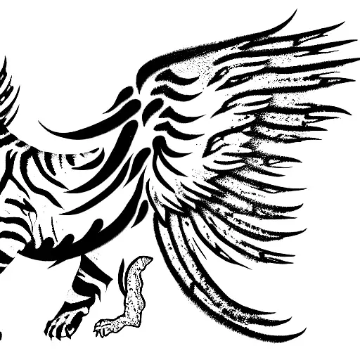 Albino Tiger With Wings