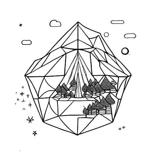 A Minimalist Representation Of Steven Universe's Bike Ride Through A Galaxy