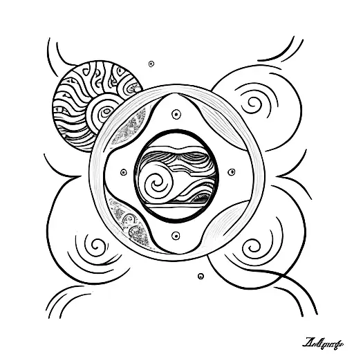 Design A Tattoo Of A Moon And Sun Merging Together