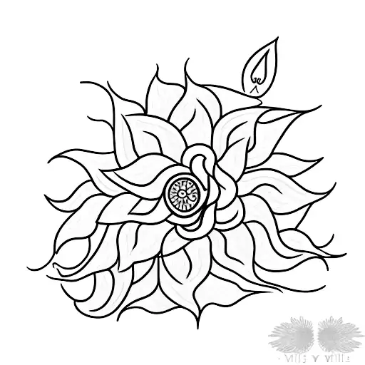 A Minimalist Tattoo Of A Sunflower Growing Inside A Video Game Console