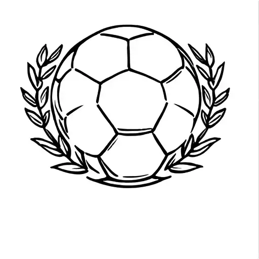 Soccer Ball With Laurel Wreath