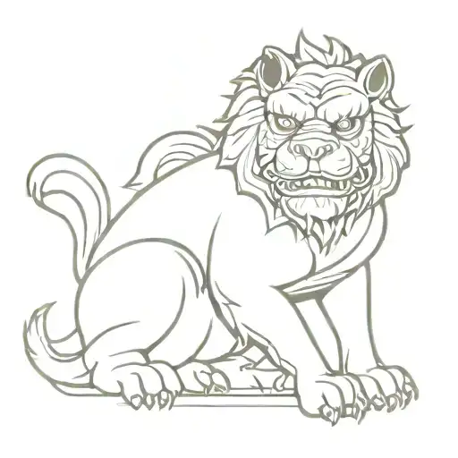 Foo Dog Sitting Together