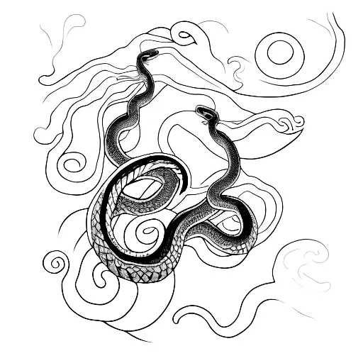 Taurushead With Snake