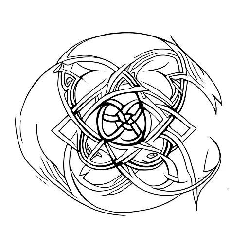 Triquetra With Dragon