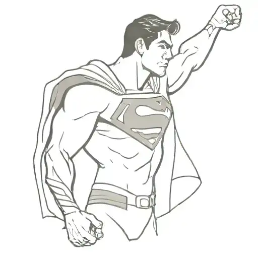 Superman Holding Up The Sky Like Atlas