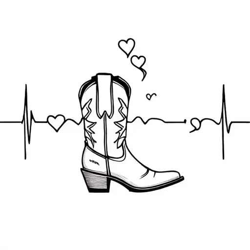 Heart Beat Turning Into A Cowboy Boot With Dance It Out