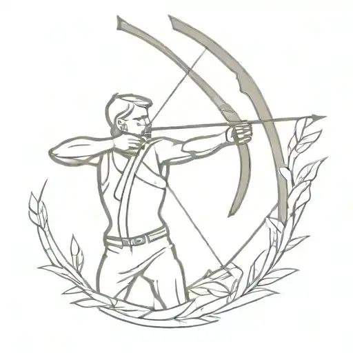 Archer Shooting An Arrow