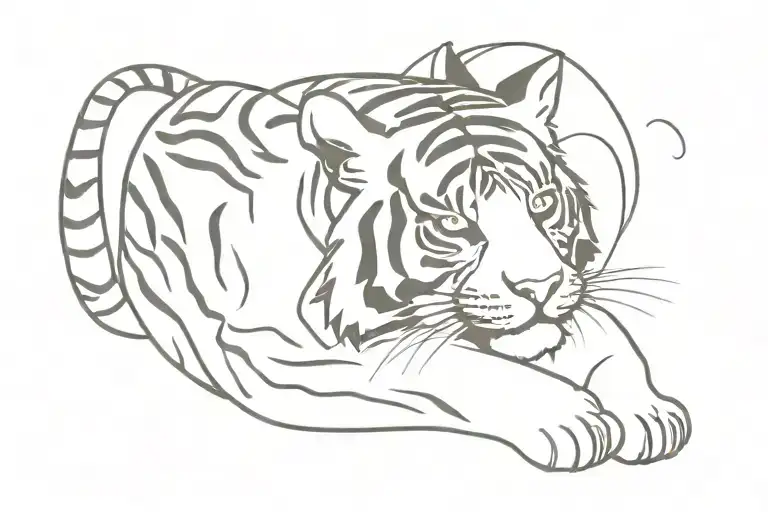 Little Tiger Laying