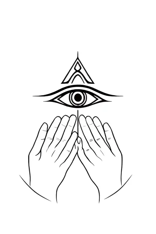 Eye Of Horus And Hopi Healing Hands