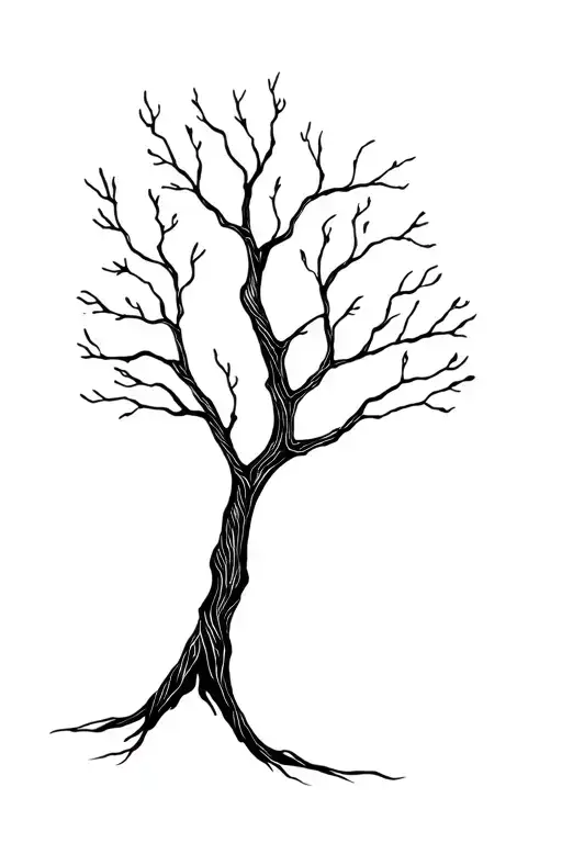 A Tree With 3 Branches Forming