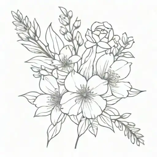 September And March Birth Flower Bouquet