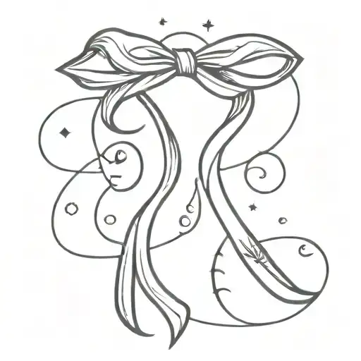 Bow And Aquarius Zodiac Symbol