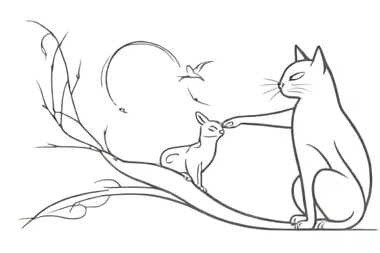 A Kind Bird Is Flying And A Cat Is Standing On It With One Feet And Trying To Keep Balance