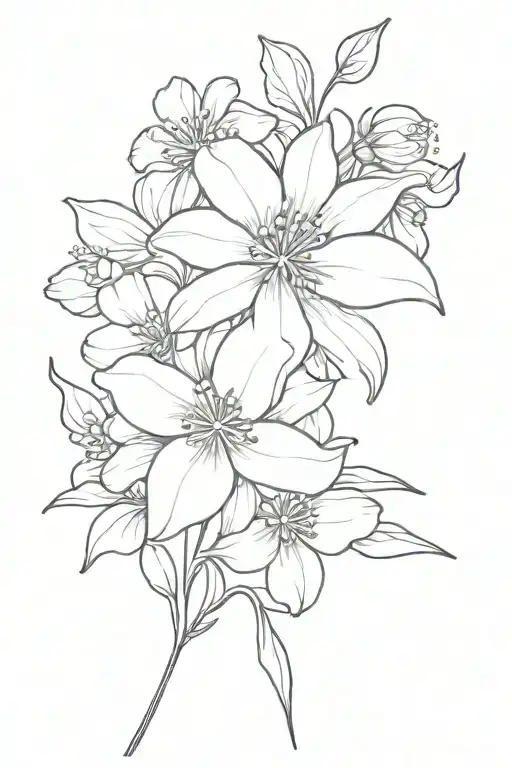 Delphinium And Daisy Flower