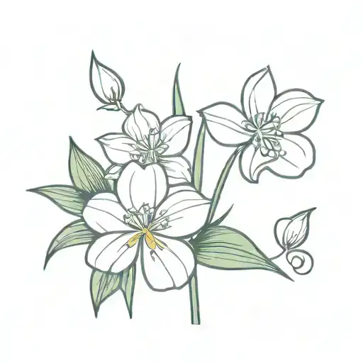 Four Leaf Clover And A Daffodil