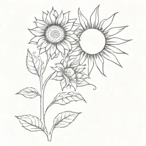 Sun And Sunflowers