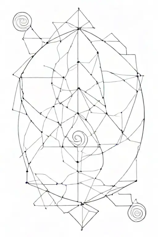 Fine Line Tstoo Of A Base Mandlebrot Fractal