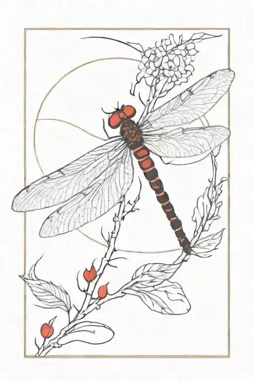 Fineline Temple Red Ink And Dragonfly Black Ink