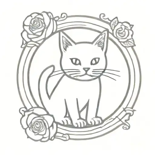 Pirate Cat Inside Cameo Frame