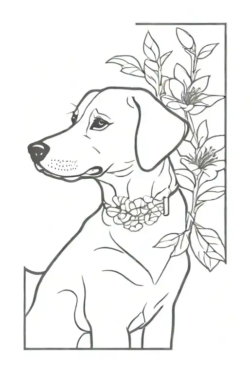 Dog And Flower