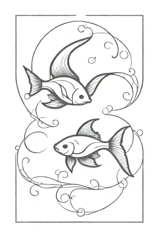 Pisces Tattoo Design