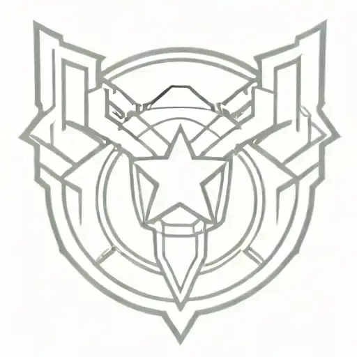 Captain America And Thor Hammer Logo