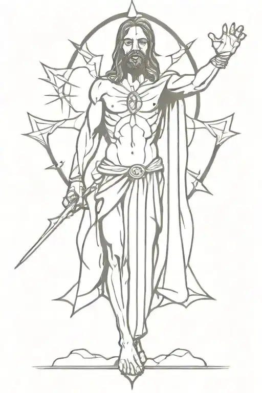 Jesus Eddie Iron Maiden Cross God Of War