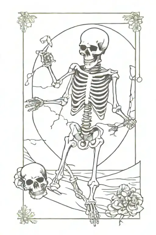 Skeleton The Fool Tarot Card