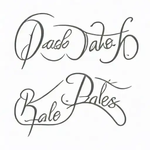 Bales Name Written Vertically Western Font No Surroundings