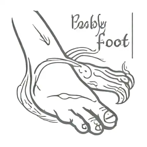 Baby Foot Print With Name Written