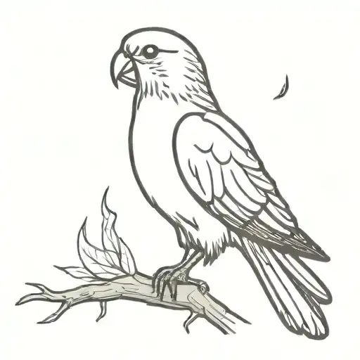 Galah Bird Rising From Ashes