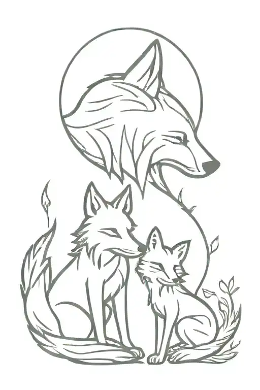 Wolf And Fox Together