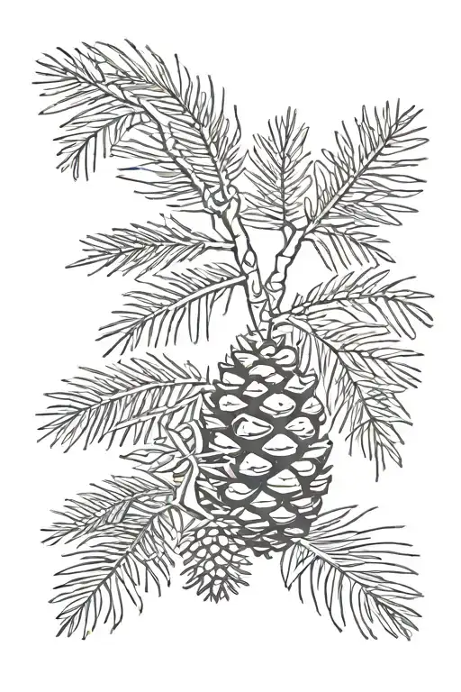 Palm Tree Growing Out Of A Pine Cone